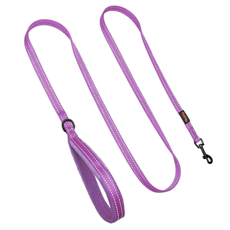 Didog 6 FT Purple Dog Leash for Small Medium Dogs, Reflective Dog Leash with Soft Padded Handle, Slim 5/8" Width & 360° Swivel Clasp for Daily Walking/Training 5/8''x 6 FT - PawsPlanet Australia