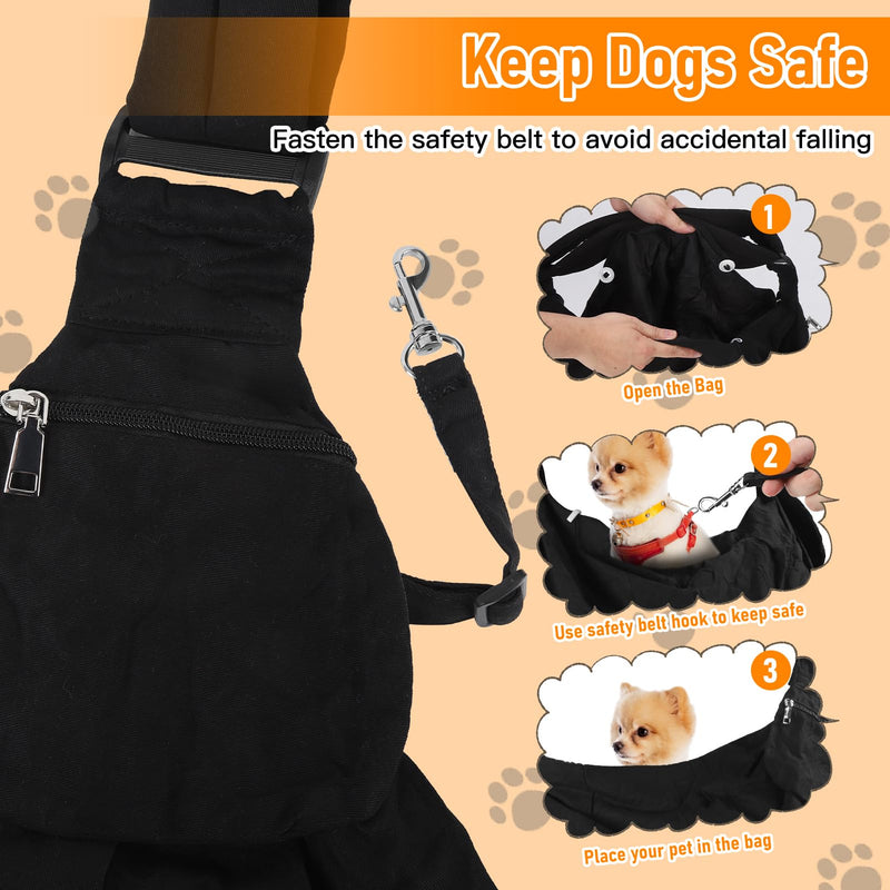 Dog Carrier Sling, Hand Dog Carrying Bag, Puppy Sling with Adjustable Shoulder Strap, Front Pocket, Machine Washable Pet Carrier Bag Shoulder Bag for Puppy Cat Pet - PawsPlanet Australia