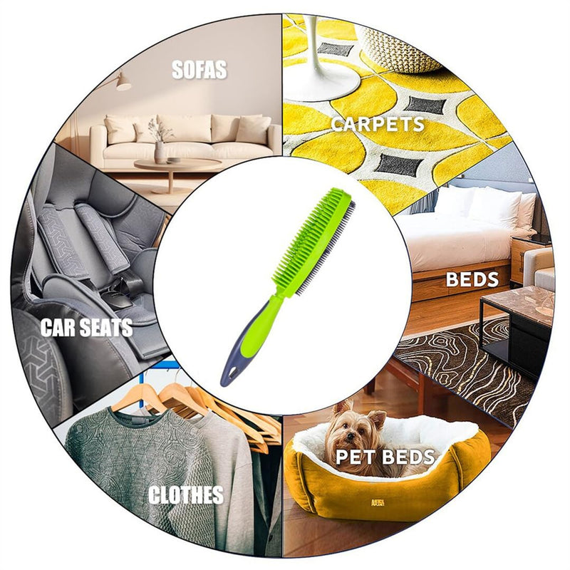 Pet Hair Remover Cat & Dog Rubber Pets Hair Removal Brush Double-Sided Gentle Grooming Cleaning Brushes for Couch Furniture Clothes Carpet - PawsPlanet Australia