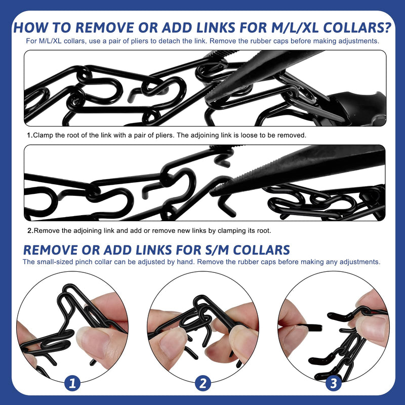 Pinch Collar for Dogs, Prong Training Collar with Quick Release Buckle for Dog Pulling Behavior Correction, Adjustable Pinch Leashes (Small / 12.5-18" Neck Size) Small / 12.5-18" Neck Size