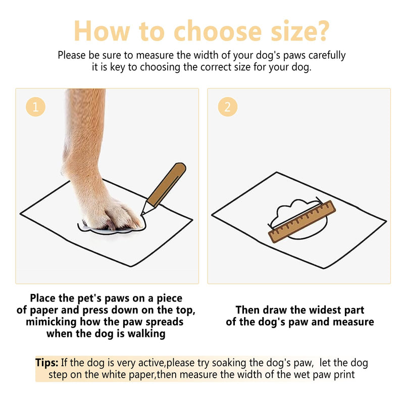 Dog Shoes, Dog Sandals for Hot Pavement, Non-Slip Waterproof Dog Booties for Winter Snowy Day and Summer, Adjustable Straps Easy-Clean Beach Outdoor Pet Boots Rugged Sole-4Pcs Beige Size 6:（2.56''x1.97'')(L*W) - PawsPlanet Australia