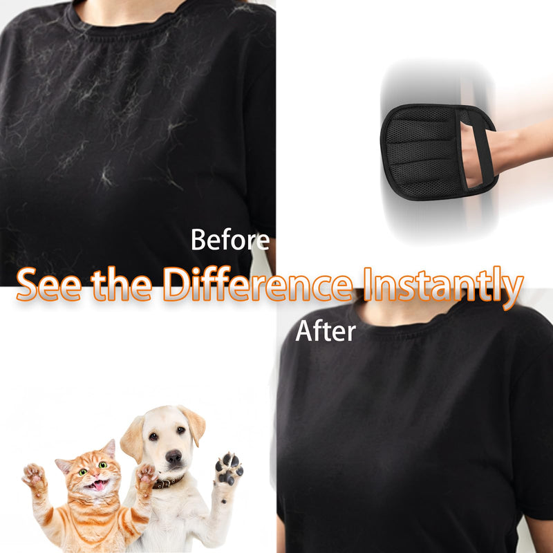 Pet Hair Removal Glove for Dogs and Cats, 1PCS Upgrade Reusable Electrostatic Gloves for Deshedding, Washable Cat Grooming Brush Five-Finger Magic Gloves for Clothing Carpet Sofa Car Seat - PawsPlanet Australia