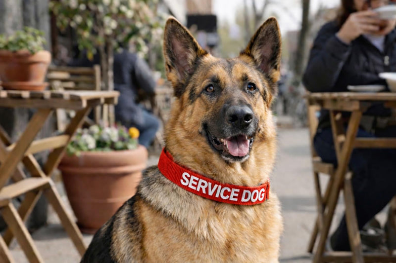 Service Dog Collar & Emotional Support Animal (ESA) Collar with Metal ID Tag + 3 Information Cards – Adjustable Heavy-Duty Nylon | ALL ACCESS CANINE Service Dog (collar only) XS (8-12") - PawsPlanet Australia