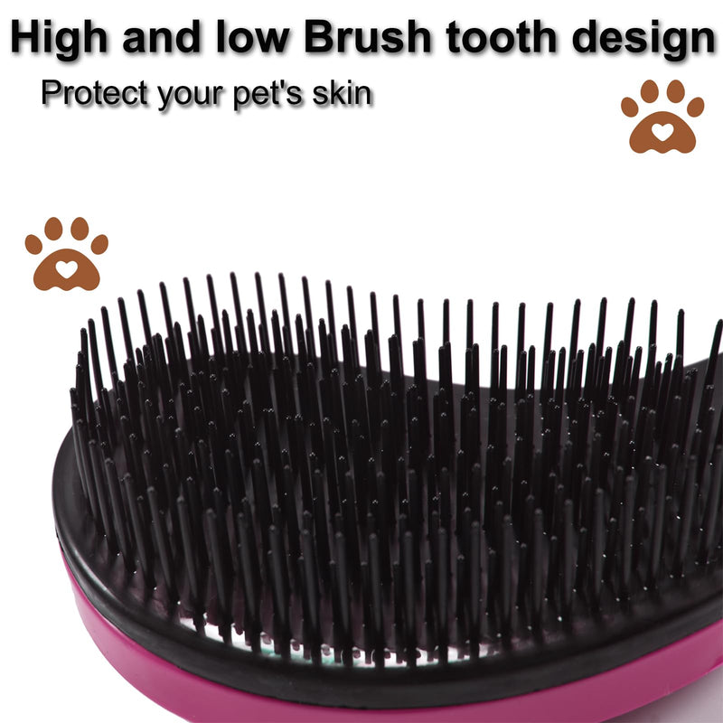 Puppy Brush, Soft Dog Brush for Grooming, Puppy Hair Remover Brush Comb, Grooming Tool for Poodles, Teddy, Yorkies, Maltese, Shih Tzu, Chihuahua, Pink - PawsPlanet Australia