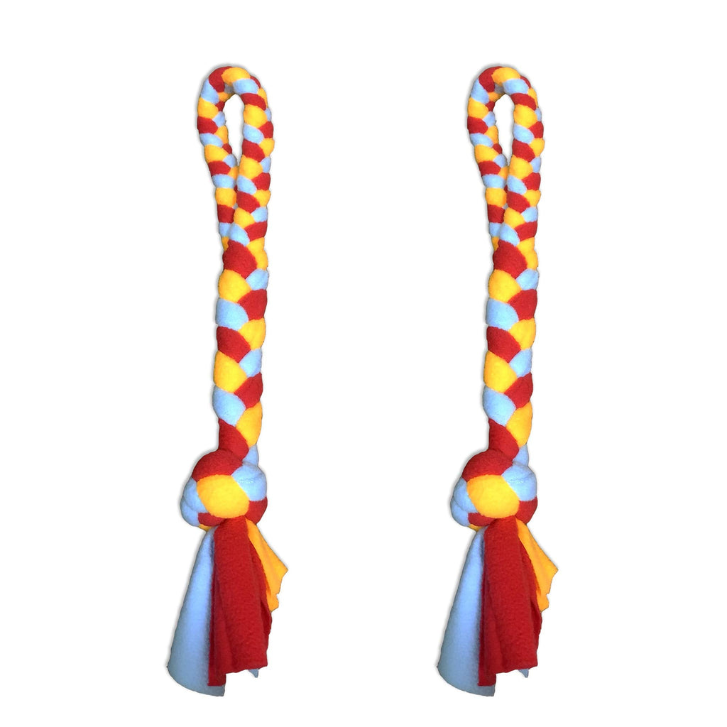 Dog Fleece Rope Teaser Toy as Replacement to Chase and Tug (A-2PCS) A-2PCS