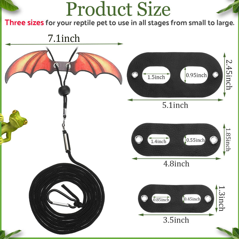 Chivao 5 Pieces Bearded Dragon Accessories Set Bearded Dragon Leashes and Harnesses S/M/L 3 Size Packed Lizard Harness Mini Scooter Lizard Helmet Hats Adjustable Leash(Orange) Orange - PawsPlanet Australia