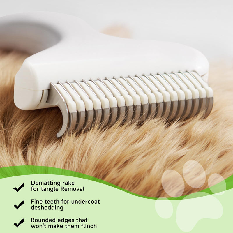 3-in-1 Pet Steam Brush Set for Dogs & Cats, Grooming Comb with Spray, Defur Tool, Water-Assisted Hair Removal, Spritz Brush, Multi-Purpose Kit, Undercoat Rake, Deshedding Brushes, Dematting Brush. 7.8"-Comb+Shampoo - PawsPlanet Australia