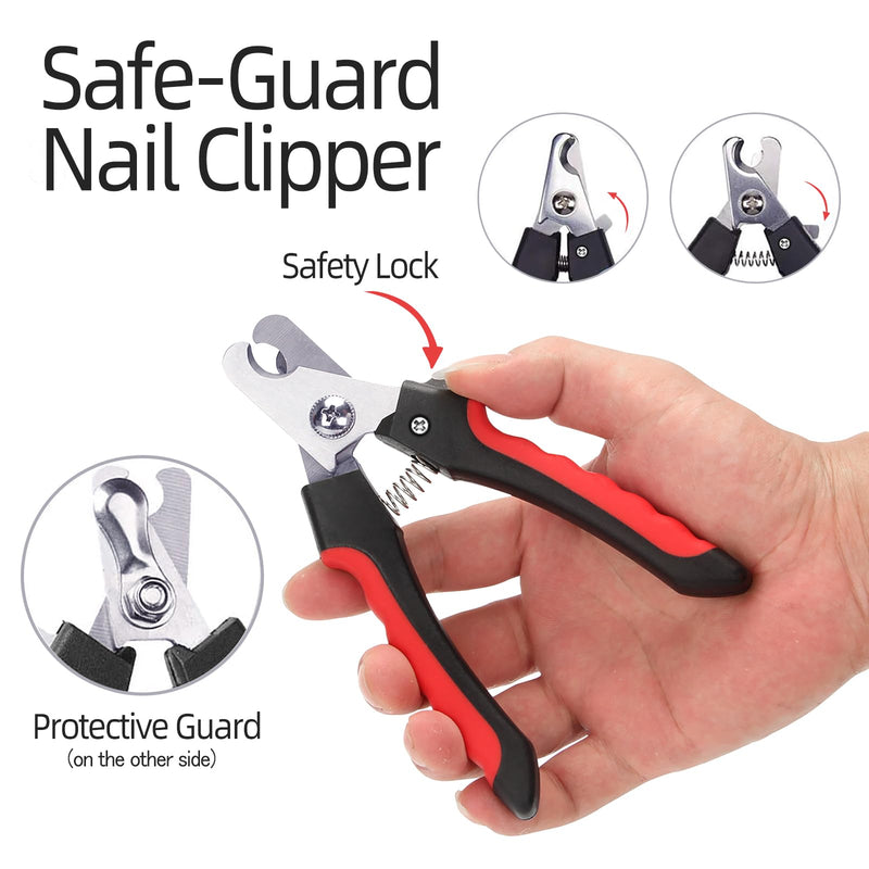 Multifunctional 7 in 1 Dog Grooming Scissors with Safety Round Tip, Stainless Steel Grooming Kit with Titanium Coating for Dogs and Cats at Home - PawsPlanet Australia