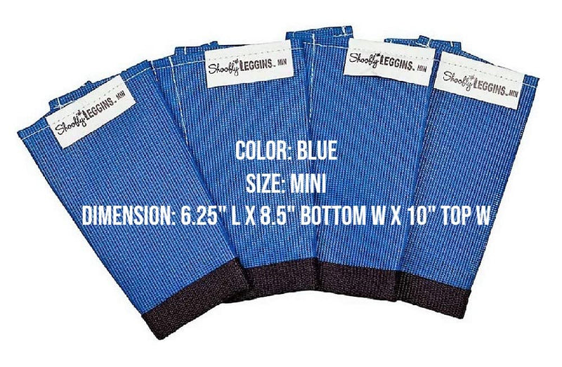 SHOOFLY Horse Leggins, Patented Loose Fitting Boots, Breathable Plastic Mesh (Blue/Mini)