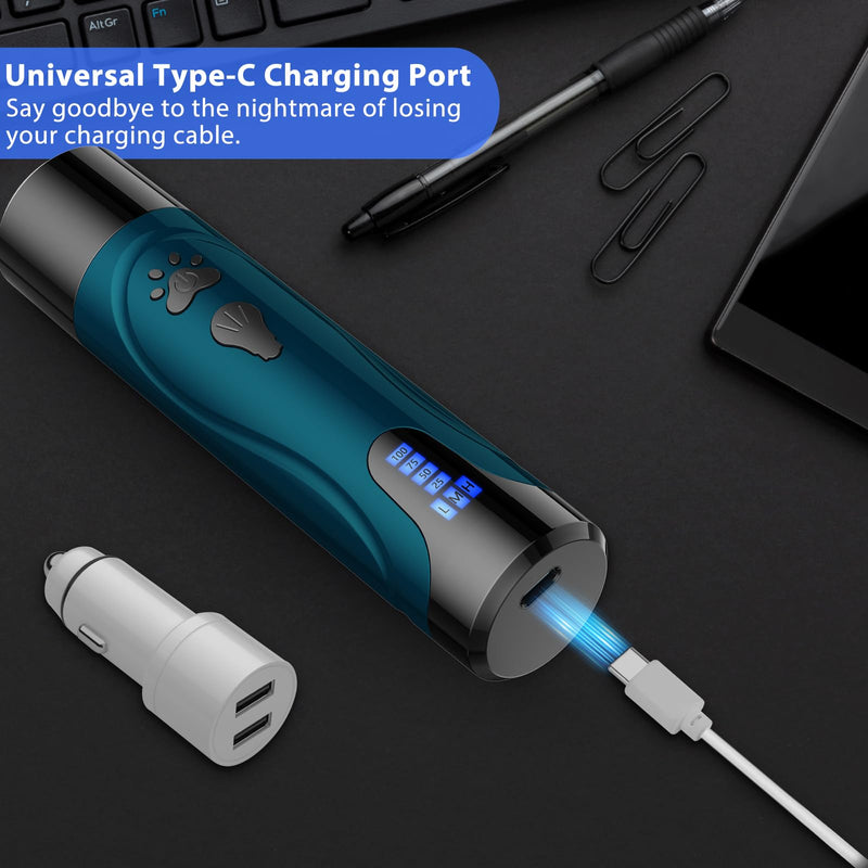 YABIFE Dog Nail Trimmers and Dog Nail Clippers Kit, Whisper Quiet Electric Grinder with Light, for Small, Medium, Large Dogs, Cats Toenail Grooming, 3 Speeds A-Blue - PawsPlanet Australia