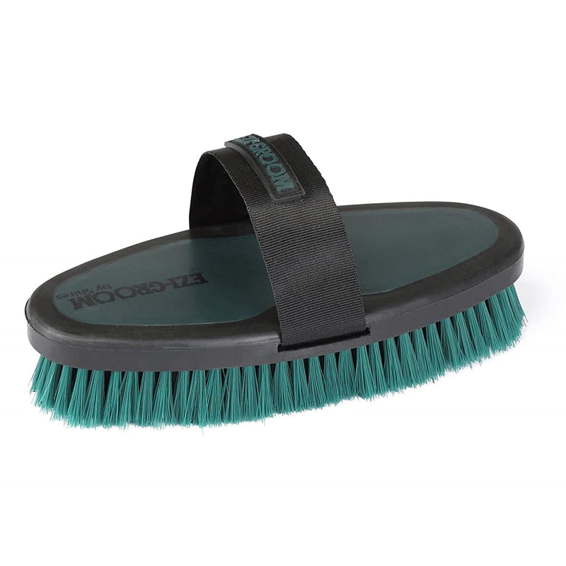 Shires Equestrian Ezi-Groom Grip Horse Body Brush (Orange) - PawsPlanet Australia