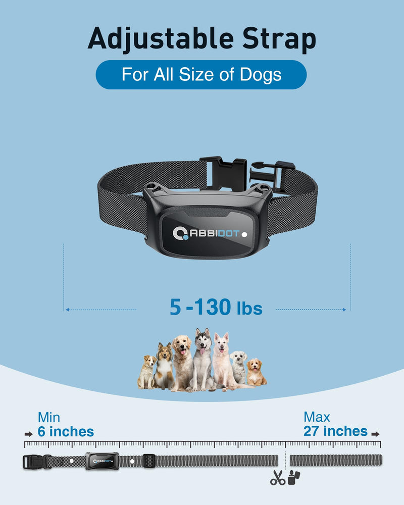 ABBIDOT Dog Training Collar with Remote - 3500FT Shock Collar for Dogs 5-130 lbs，IPX7 Waterproof & 4 Training Modes, Safety Lock & Night Vision Light，Rechargeable E-Collar for Small to Large Dogs 1 Collar Black - PawsPlanet Australia