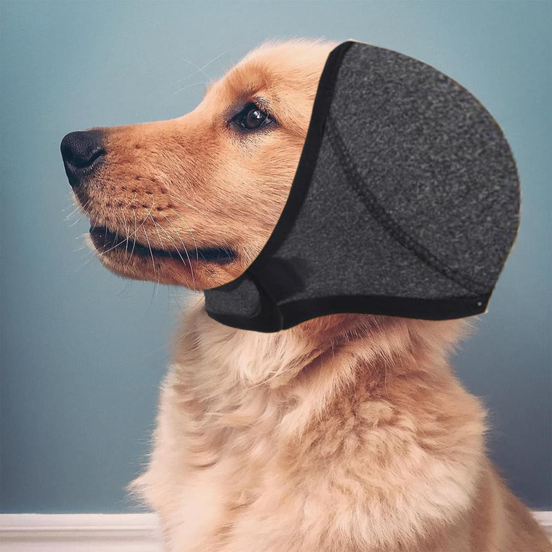 1Pc Dog Ear Protectors, Comfort Dog Snood, Waterproof Adjustable Ear Wrap for Dogs for Anxiety Relief,Swimming,Grooming Pet Cats and Dogs Ear Protector