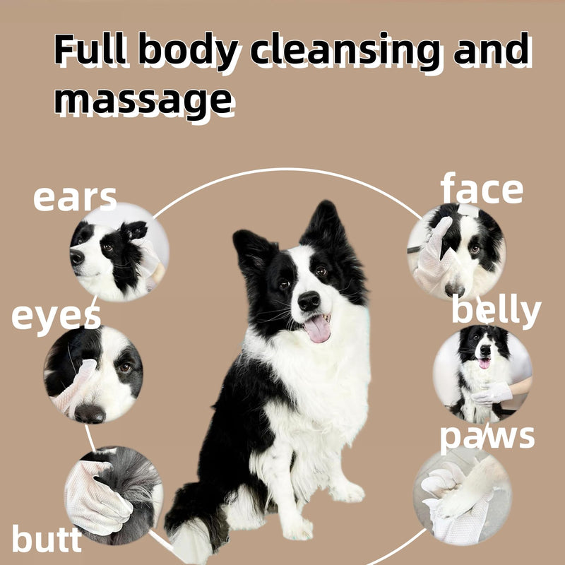 Pet Grooming Gloves for Dogs and Cats, coconut oil for dogs ， dog paw wipes ，dog washing gloves ，coconut oil for dogs (coco 6pcs) coconut 6pcs - PawsPlanet Australia