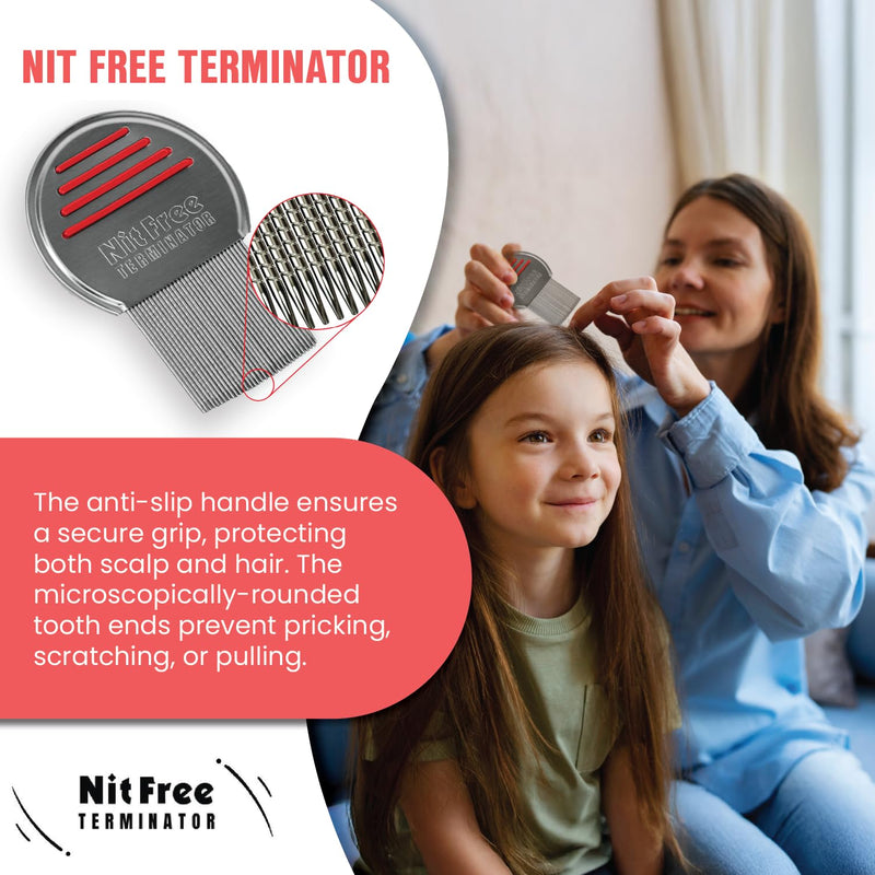 Lice Comb - Professional Stainless Steel Comb for Effective Head Lice Treatment (Colors May Vary) (Pack of 3) 3 Pack Lice Comb - PawsPlanet Australia