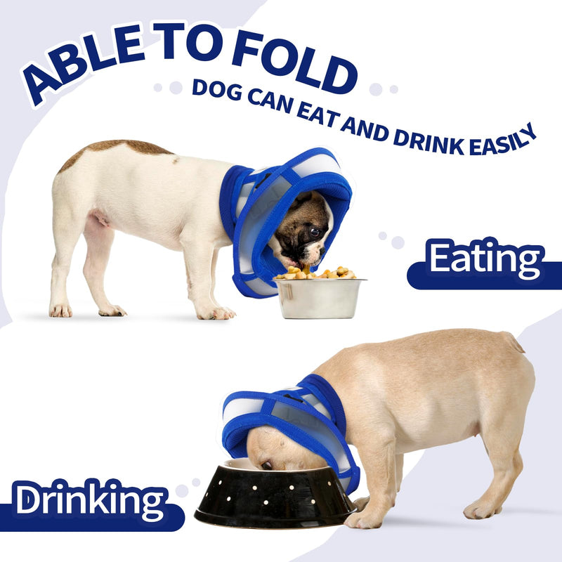 Allroaring Dog Cone Collar, Soft Cone for Dogs to Stop Licking, Adjustable Breathable Dog Cones for Medium Dogs Wound Care, Spay, Neuter, Pet Surgery Collar Blue M Medium (Neck Girth: 11" - 14.1")