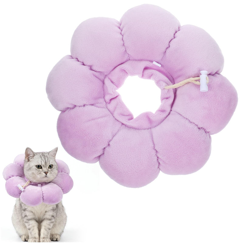Cat Cone Collar, Adjustable Cat Recovery Collar, Cute Waterproof Cats Recovery Collars Soft Lightweight Cone Collars for Cats After Surgery