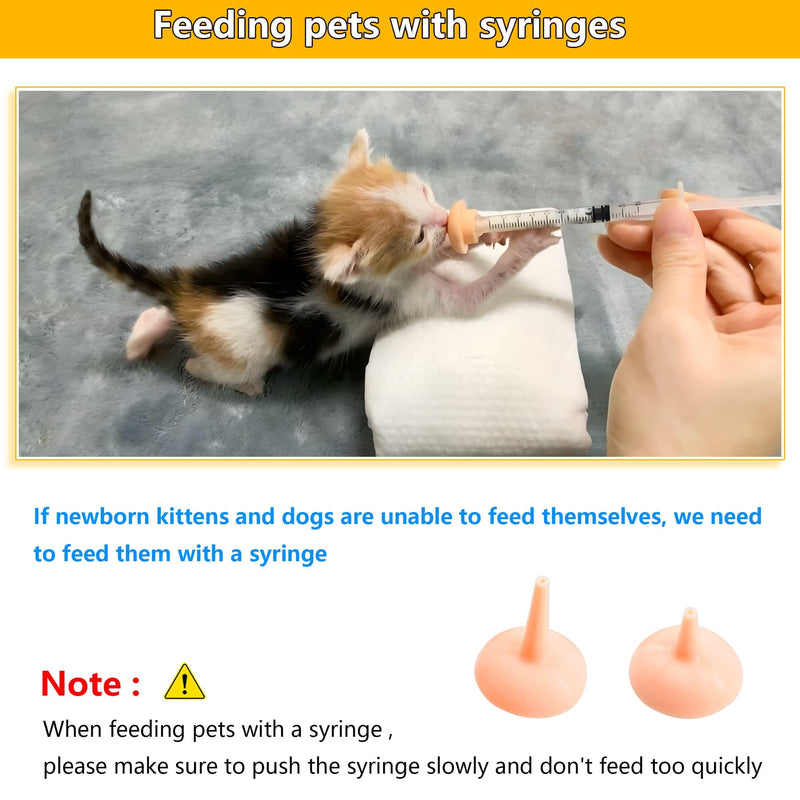 Pet Feeding Bottle and Syringe Set for Puppies and Kittens(1 Bottles,2 Syringes,6 Nipples), Green - PawsPlanet Australia