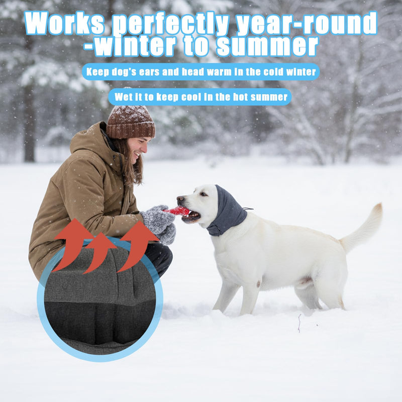 Dog Ear Defenders, Noise Cancelling Ear Muffs for Dogs, Adjustable Ear Protector & Muff for Grooming, For Noise Anxiety Relief (Gray S)