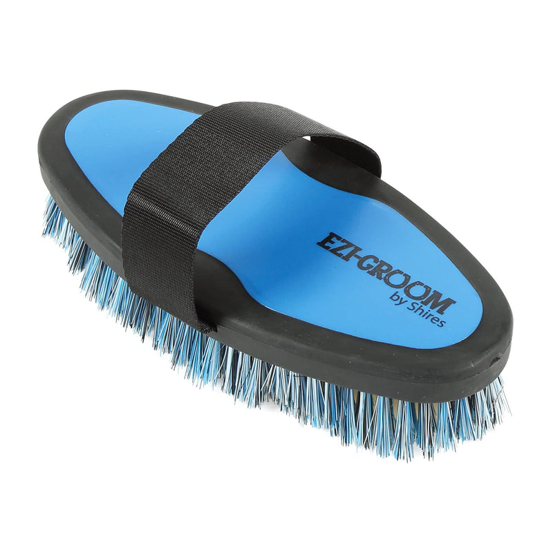 Shires Equestrian Ezi-Groom Grip Horse Body Brush (Orange) - PawsPlanet Australia