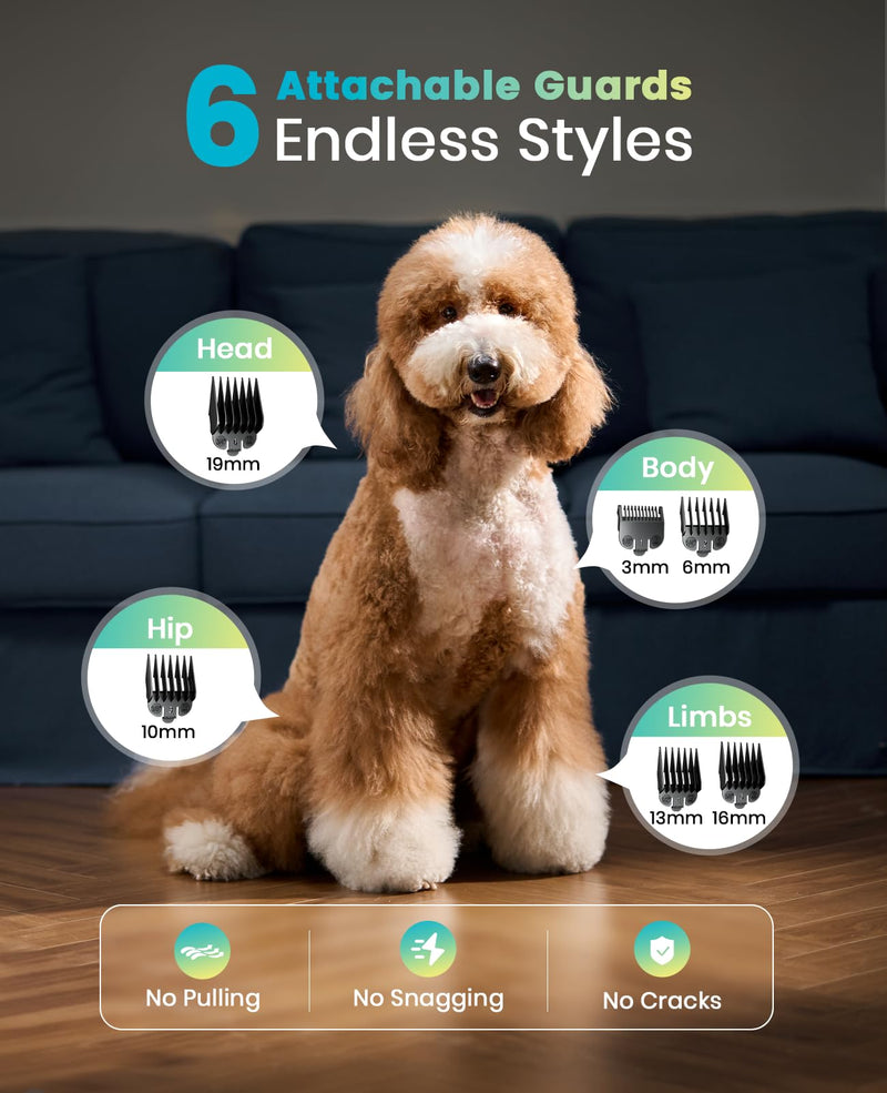 oneisall Dog Clippers for Grooming Thick Hair,Low Noise Dogs Grooming Kit with Detachable Stainless Steel Blade,Dog Shaver for Thick/Matted/Knotted/Fine/Wave/Curly Hair,PC18 - PawsPlanet Australia
