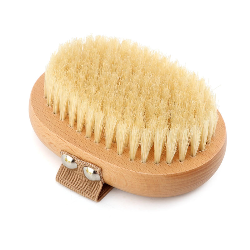 Soft Boar Bristle Pet Palm Brush for Short Haired Dogs and Cats, Ergonomic Pet Brush with Band, Natural Bristle Grooming Brus-h for Gentle Massage/Reduces Shedding(COLOR:Wood) Wood - PawsPlanet Australia