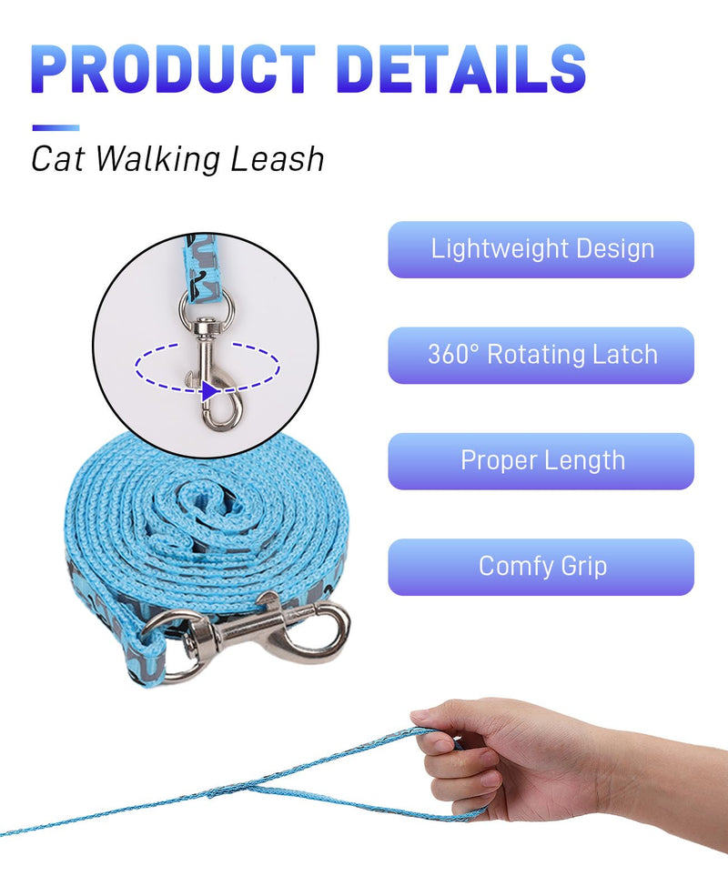 3 Pack Cat Leash and Harness Set, Lightweight Adjustable Collar Escape Proof for Cats - PawsPlanet Australia