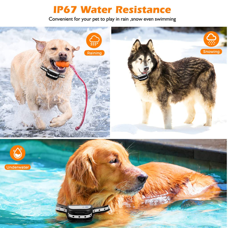 Electric Fence for 2 Dogs,Wireless Dog Fence System &Dog Training Collar with Remote,Portable Electric Shock Dog Boundary System,Rechargeable Wireless Fence for Large Medium Dogs (Extra Collar) Extra collar