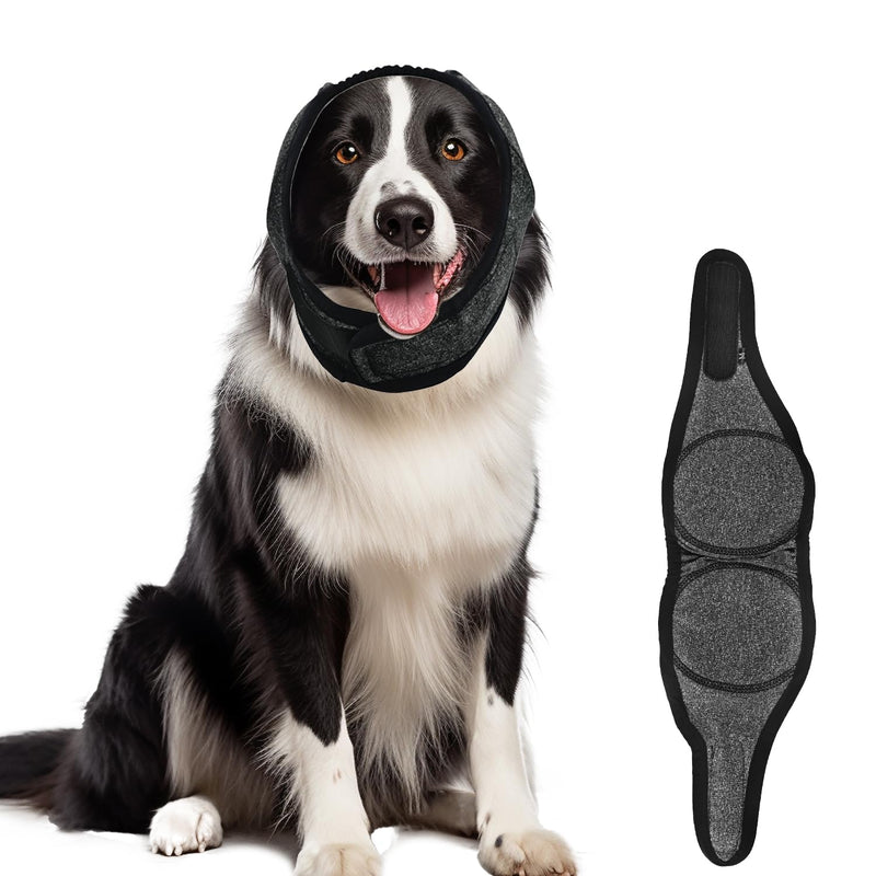 Dog Ear Muffs, Noise Cancelling Adjustable Ear Muffs for Dogs, Comfortable Calming Hood for Fireworks, Thunder, Bathing, Grooming(M)