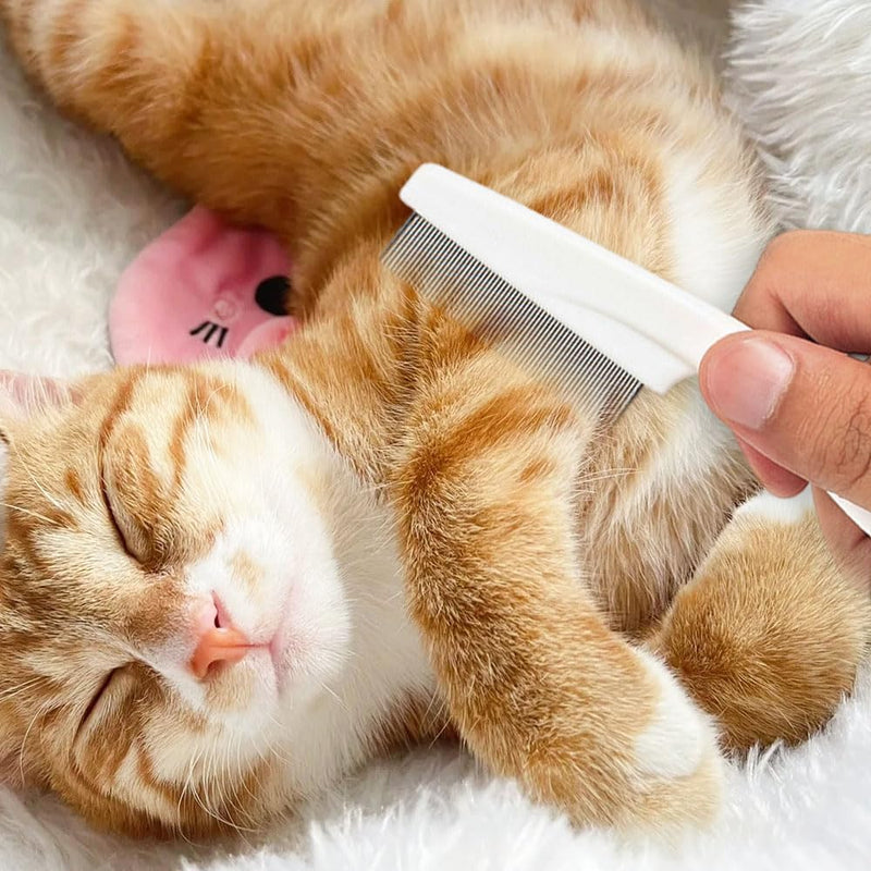 Multifunctional Pet Comb, Tear Stain Removal Comb, Pet Grooming Brush Fine Tooth Stainless Grooming Kit for Small Dogs Puppies
