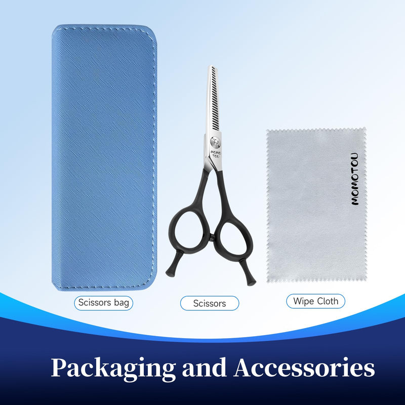 4.5" Small Dog Grooming Scissors with Comfortable Non-slip Handle and Safety Round Tip 440C Thinning Sharp Blades Dog Shears for Eyes, Ears and Paws Easy to Use. Thinning Scissors - PawsPlanet Australia