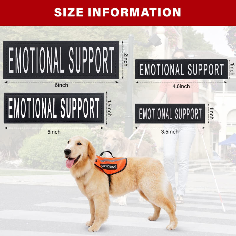 2Pack Service Dog Patch, Removable Dog Harness Patches with Hook Backing, Black Vest Patches for in Training Dogs, Emotional Support-M M - PawsPlanet Australia