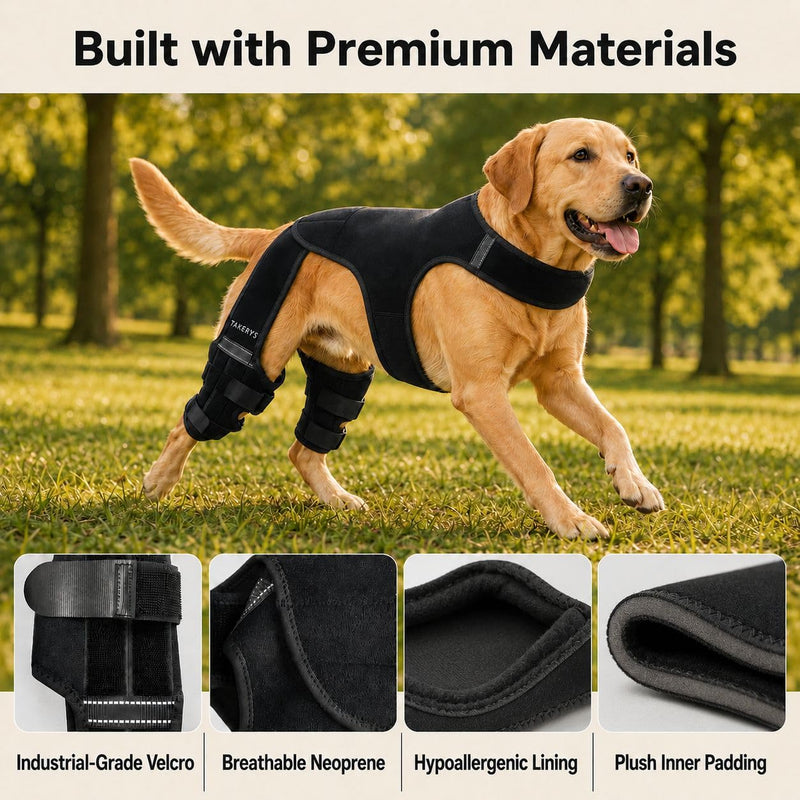 Dog Knee Brace for Back Leg Support – Adjustable Dog Leg Stabilizer with Hip Support, Comfortable Mobility & Joint Support for Small, Medium & Large Dogs (S) S