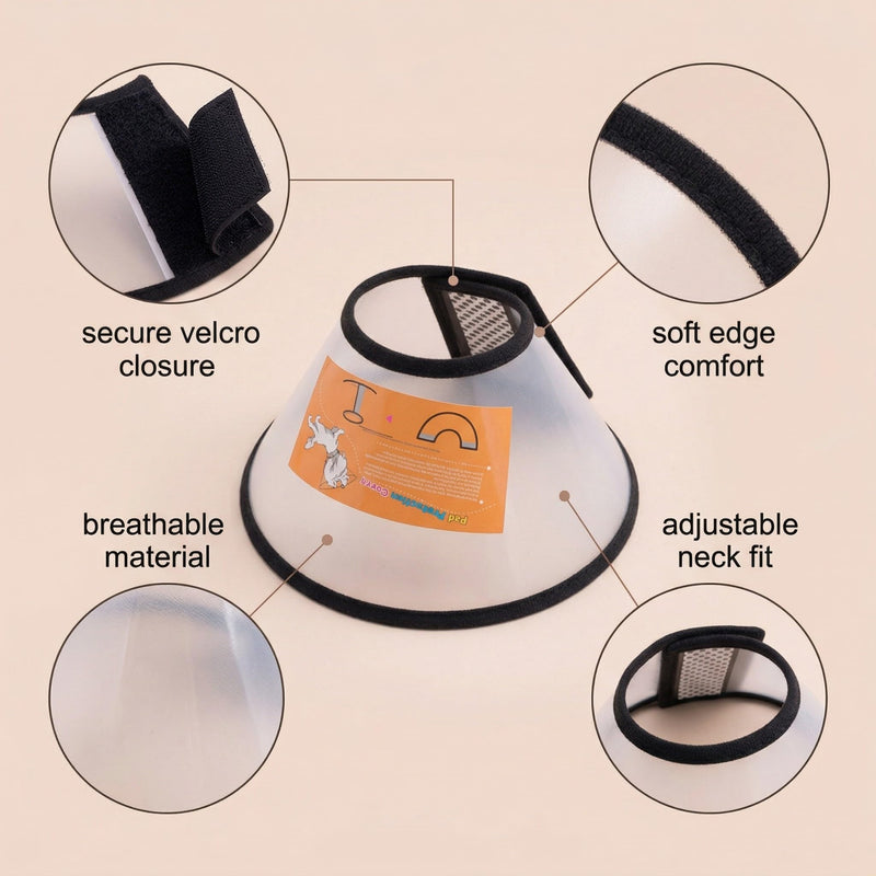 Pet Cone Recovery, Soft Cat Neck Brace, Suitable for small to medium-sized cats weighing 3 to 8 kg (neck circumference 27-31 cm)