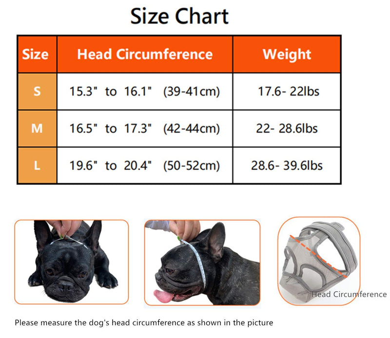 Cilkus Short Snout Dog Muzzles - Bulldog Muzzle Adjustable Breathable Mesh Dog Muzzle Can Stick Out Tongue and Drink Water Anti-Biting and Training Dog M (16.5" -17.3" ) Black - PawsPlanet Australia