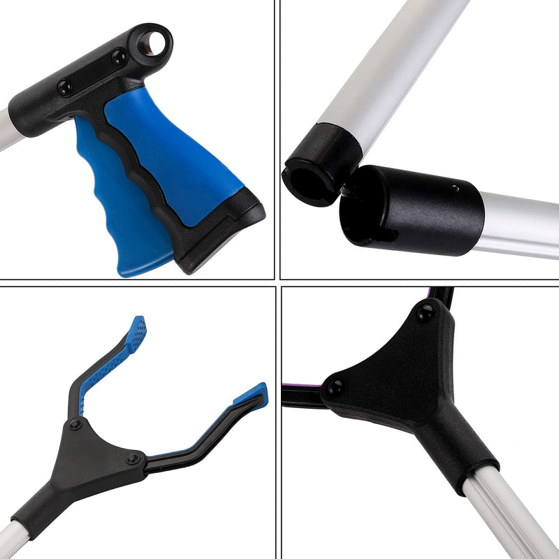 TOPZEA 3 Pack Grabber Reacher Tool for Elderly, 32 Inch Foldable Trash Pick Up Stick Grabbers Picker Upper, Long Claw Grabber Pickup Tool for Garbage, Mobility Aid Reaching Assist Tool, Garden Gripper - PawsPlanet Australia