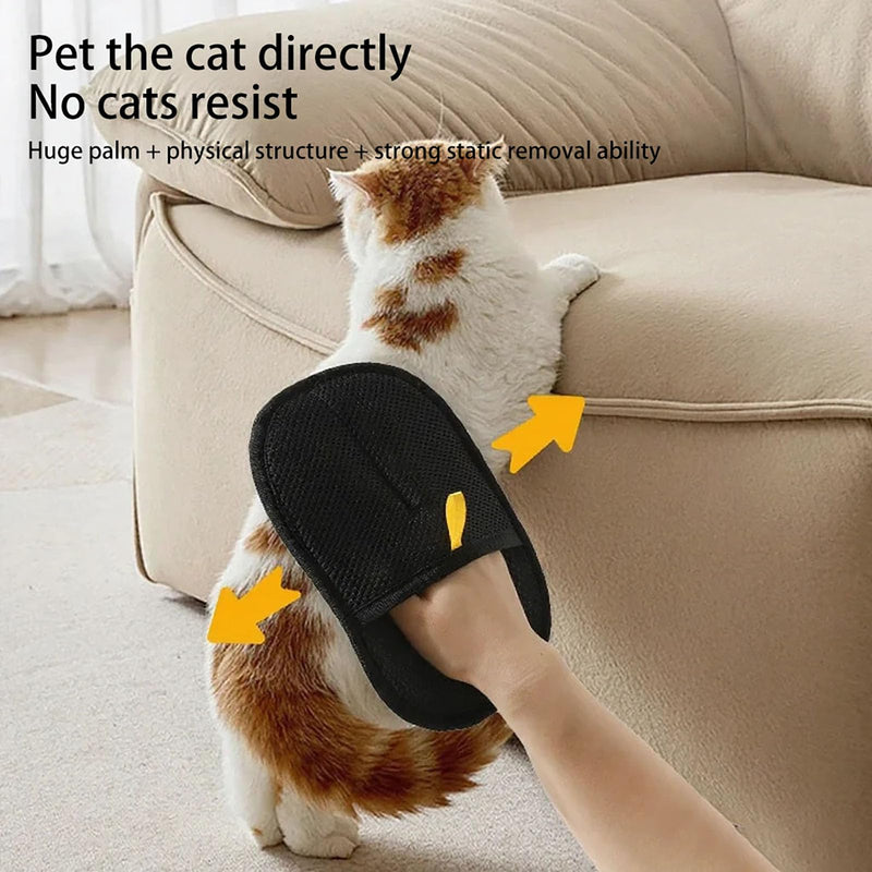 Pet Hair Removal Glove for Cats & Dogs, Electrostatic Reusable Magic Brush Pet Hair Remover Tool for Couch, Furniture,Car Seat,Pet Grooming - PawsPlanet Australia