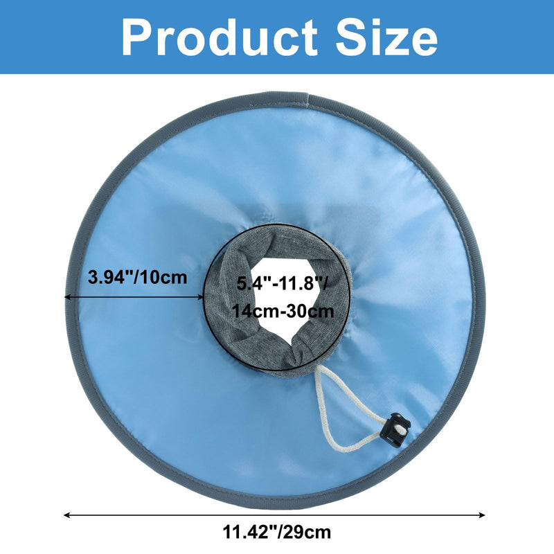 9.5 Inch Adjustable Elizabethan Collar for Cats - Soft & Comfortable Cat Cone Collar to Stop Licking & Scratching, Waterproof & Breathable Pet Cone (Cerulean Blue)