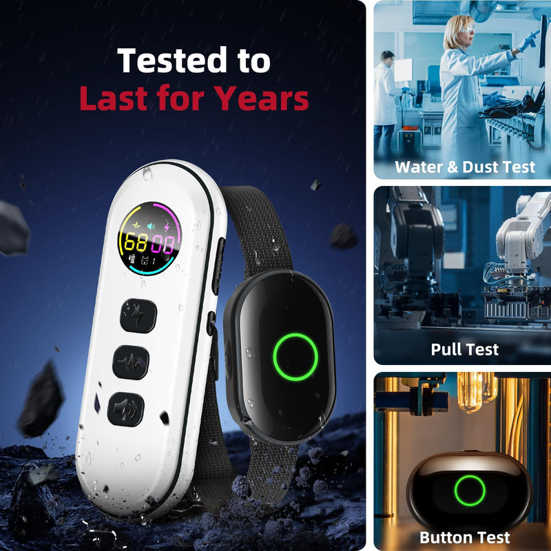 2025 Upgraded Shock Collar for Dogs, Dog Training Collar with Remote Control for Medium Large Dogs, 3 Training Modes - Beep, Vibration and Shock with Safety Lock, IPX7 Waterproof, Rechargeable,Black Black