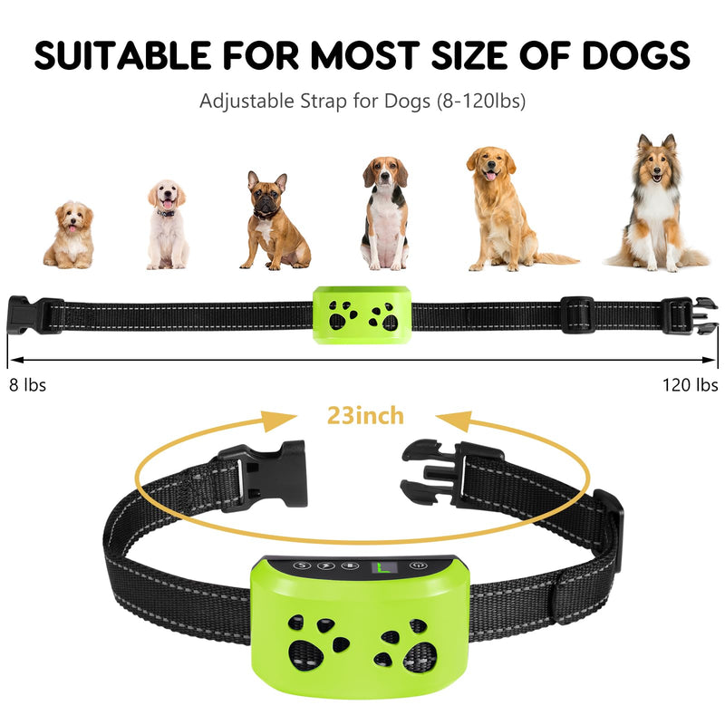 Dog Bark Collar, Svtrat Smart Bark Collar for Small Medium Large Dogs Anti Bark Collars with 4 Training Modes and 7 Level Sensitivity, Barking Collar Light Blue - PawsPlanet Australia