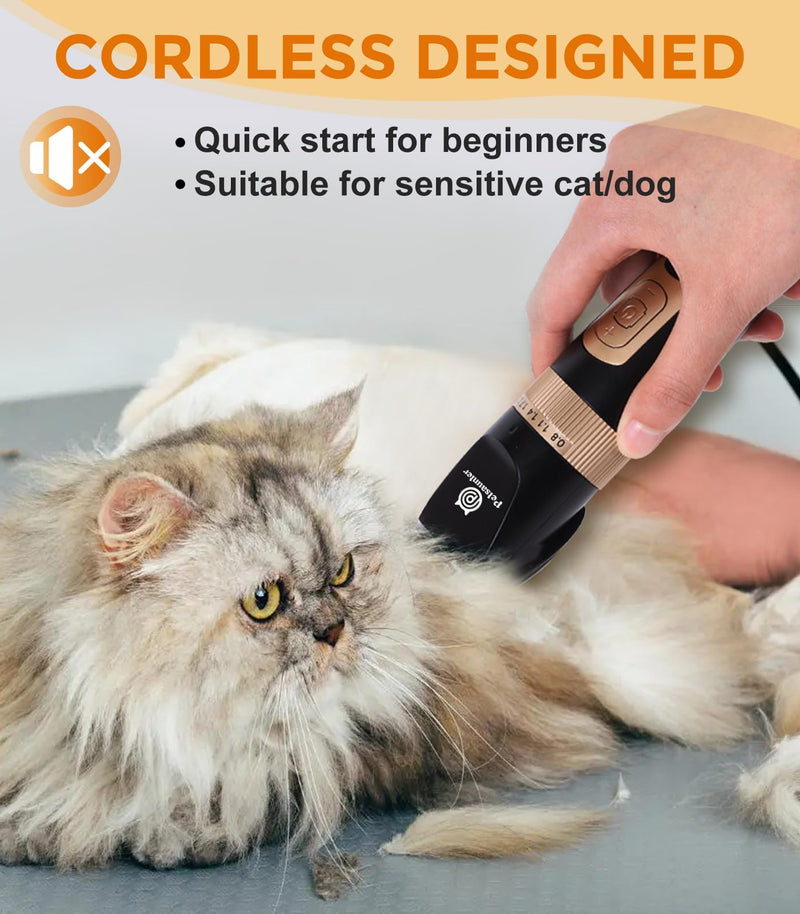 Dog Clippers for Grooming, 4-Speed & LCD Dog Grooming Kit, Rechargeable for Dogs and Cats with Thick Coats - Low Noise & Low Vibration, Include a Metal Blade for Paw Trimming(C95Pro Plus) C95Pro Plus - PawsPlanet Australia