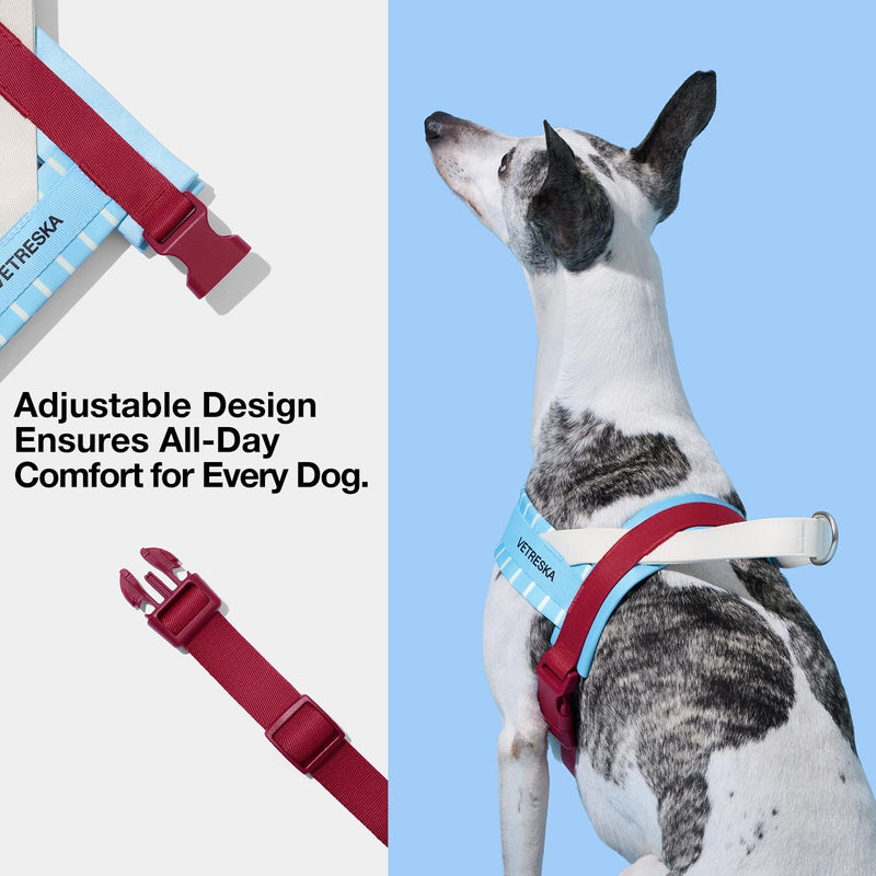 VETRESKA Dog Harness No Pull, Easy Control No Choke Dog Harness Collar for Large, Medium Size Dogs, Adjustable Dog Vest, Easy Walk Pet Vest Harness with Heavy Duty Anti-Twist Dog Leash, Misty Melo L - PawsPlanet Australia