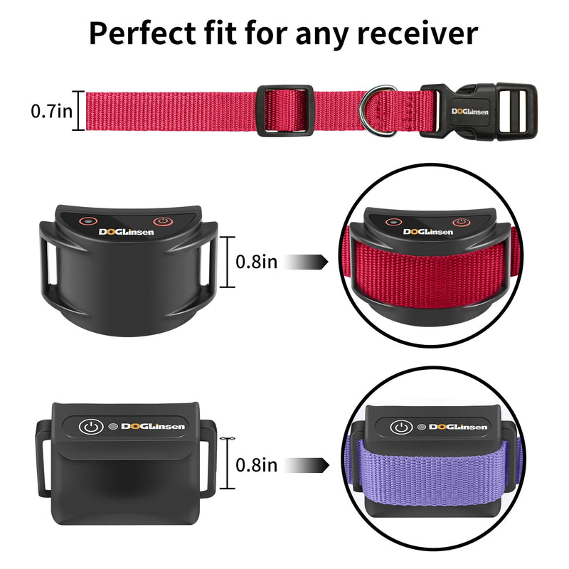 Shock Collar Replacement Strap, Replacement Collar for Bark Collar, Dog Training Collar Replacement Strap, Durable & Adjustable Dog Collar for Small Medium Large Dogs - Red & Purple - PawsPlanet Australia