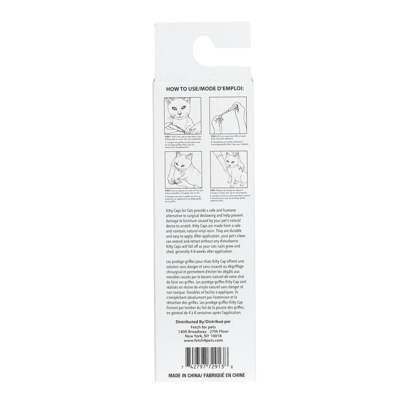 Kitty Caps Nail Caps for Cats Black with Gray Tips & Baby Blue, Small, 40 Count - 3 Pack Safe, Stylish & Humane Alternative to Declawing Stops Snags and Scratches FF9319PCS3 (6-8 lbs) - PawsPlanet Australia
