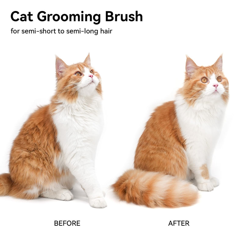 Aumuca Cat Brush for Shedding, Cat Brushes for Indoor Cats, Cat Brush for Long or Short Haired Cats, Cat Grooming Brush Cat Comb for Kitten Rabbit Massage Removes Loose Fur White - PawsPlanet Australia