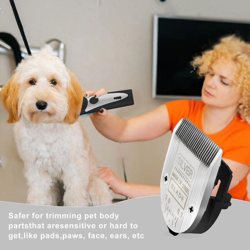 5 in 1 Replacement Blades Compatible with WAHL Bravura .Chromado，Creativa，Figura Dog Clippers for Dogs Grooming（2 Packs Silver - PawsPlanet Australia