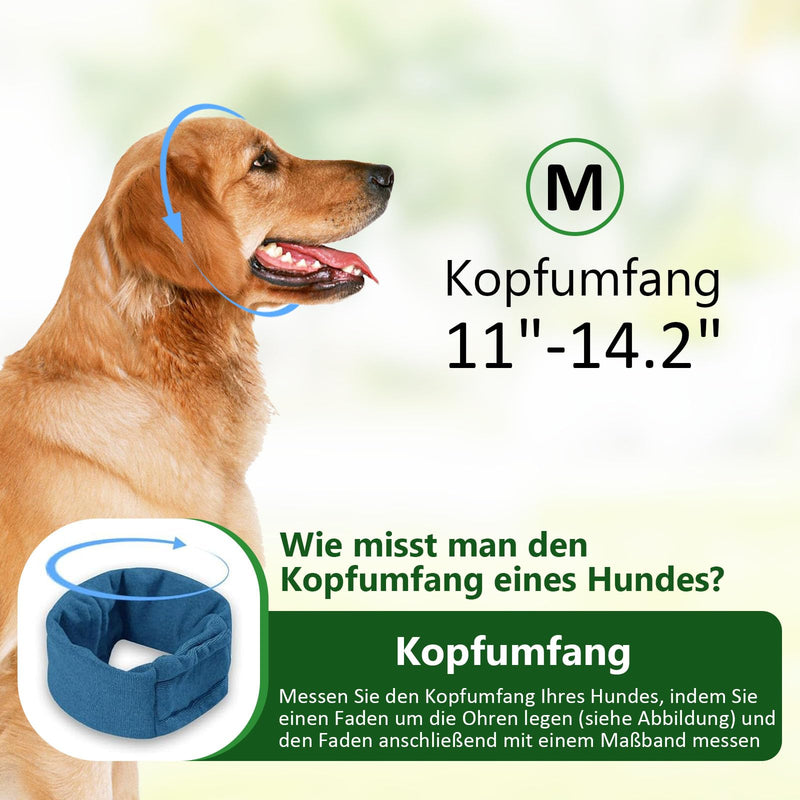 Yootiko Hearing Protection for Dogs, Earmuffs Noise Reduction for Pets, Soothing Ear Protection for Fireworks & Thunderstorms, Blue, Medium