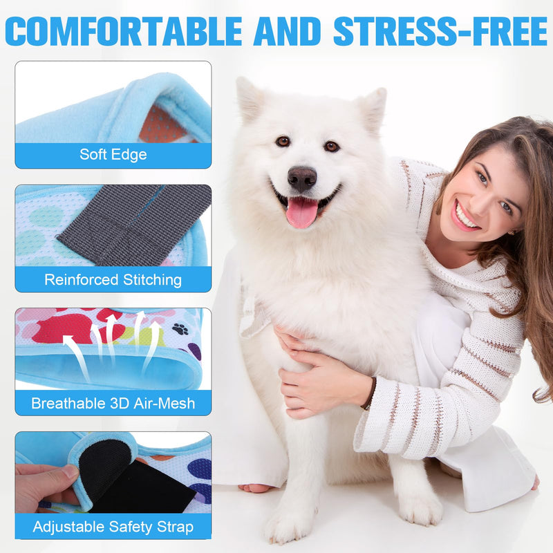 PAWCHIE Dog Grooming Hammock, Small Dog Hanging Harness Holder for Nail Clipping/Trimming, Pet Hanger Sling Restraint Bag for Cat Puppy with Thick Fabric Neck Support Wide Strap Claw Care, Blue S - PawsPlanet Australia