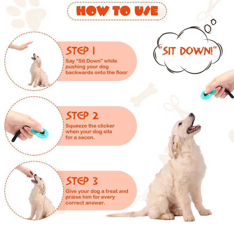 30 Pcs Dog Training Clicker Pet Training Clicker with Wrist Strap Dog Clicker Cat Clicker Pet Clicker Bird Clicker Puppy Training Supplies for Dogs Cats Horses Birds Behavioral Training Accessories - PawsPlanet Australia