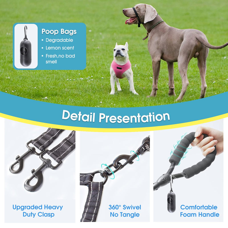 BAAPET Double Bungee Dog Leash + Rope Leash - PawsPlanet Australia